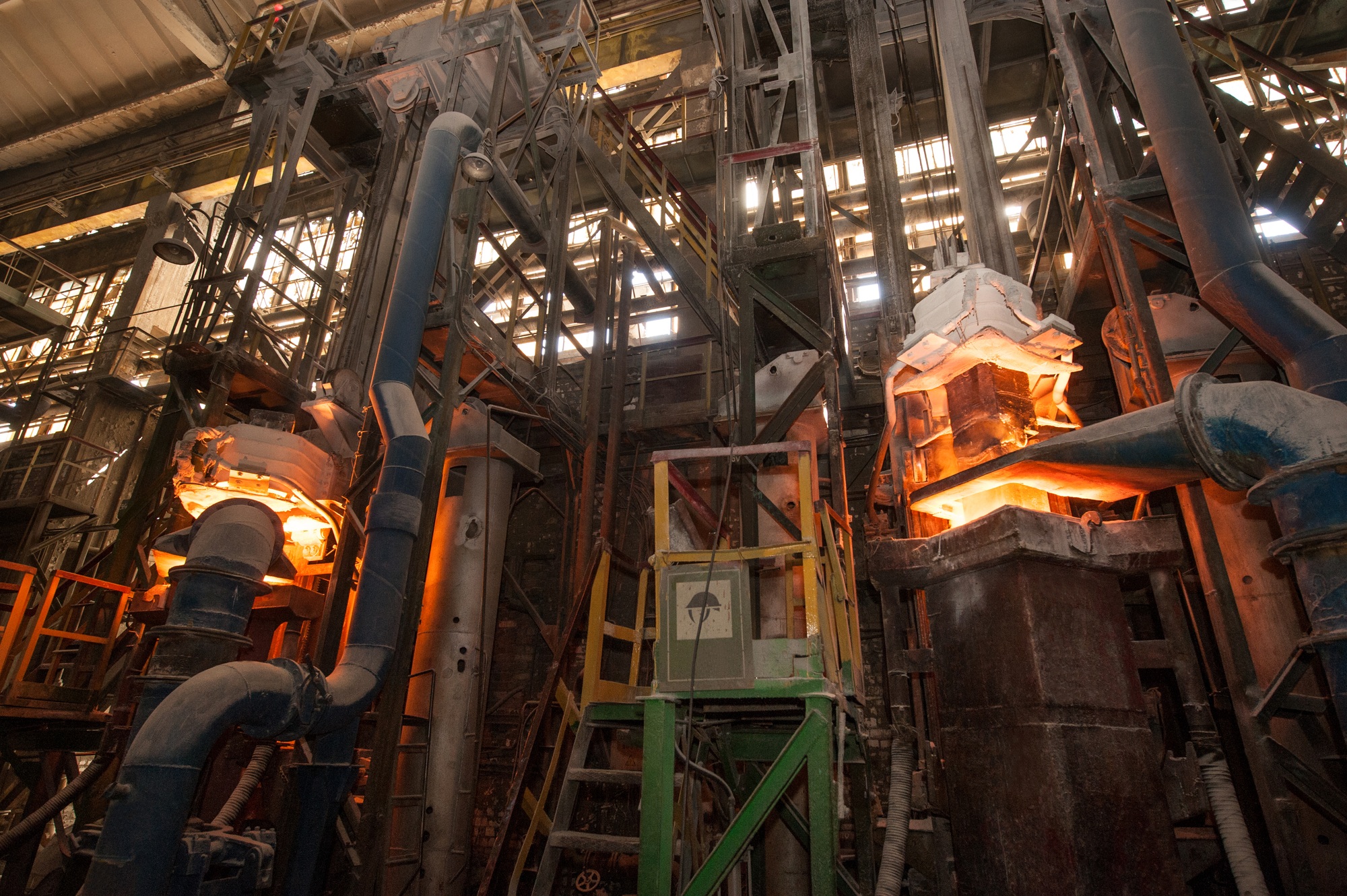 Production process in the steel mill